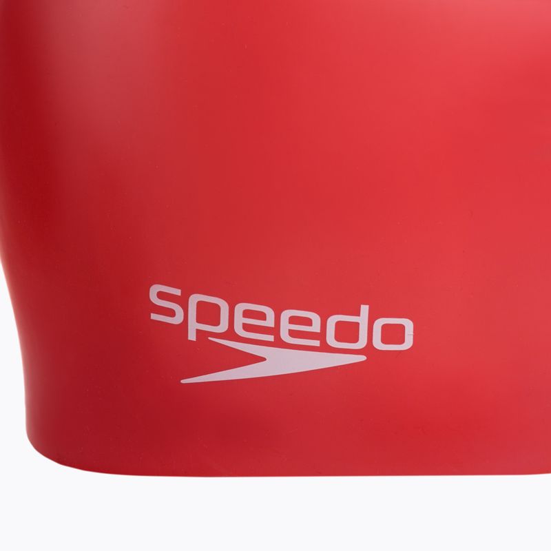 Badekappe Speedo Plain Moulded Silicone rot 68-7984 3