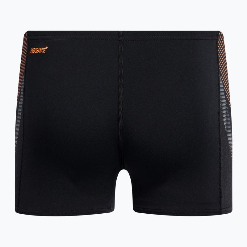 Badehose boxer Herren Speedo Tech Panel Black/Papaya Punch/Usa Charcoal 68-451H54 2