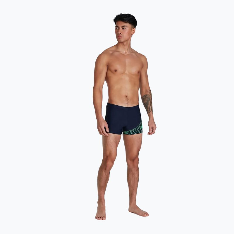 Badehose boxer Herren Speedo Medley Logo Aquashort dunkelblau 68-11354 5