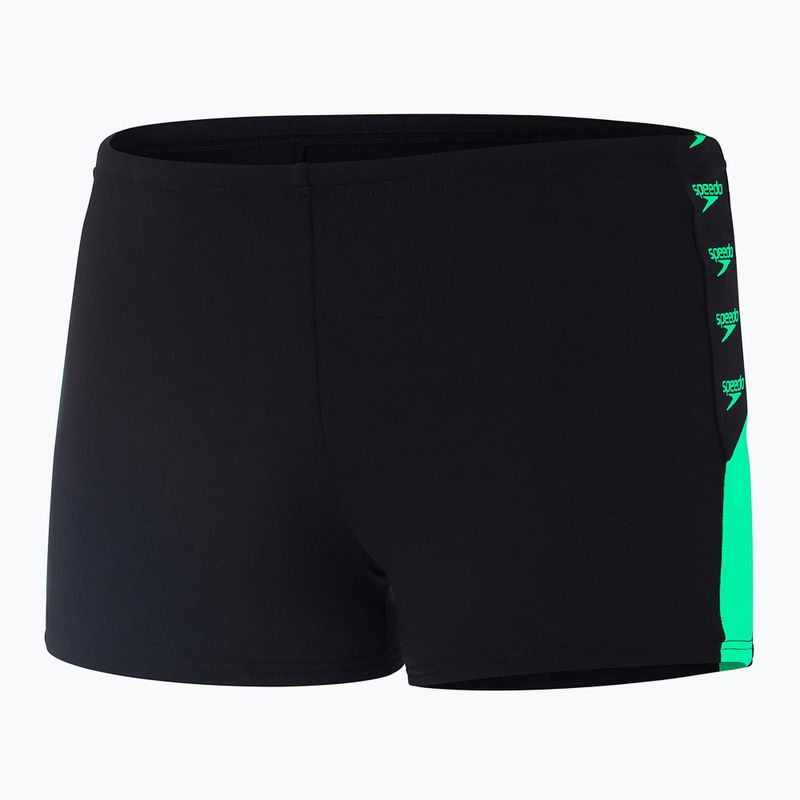 Badehose boxer Herren Speedo Boom Logo Splice schwarz-grün