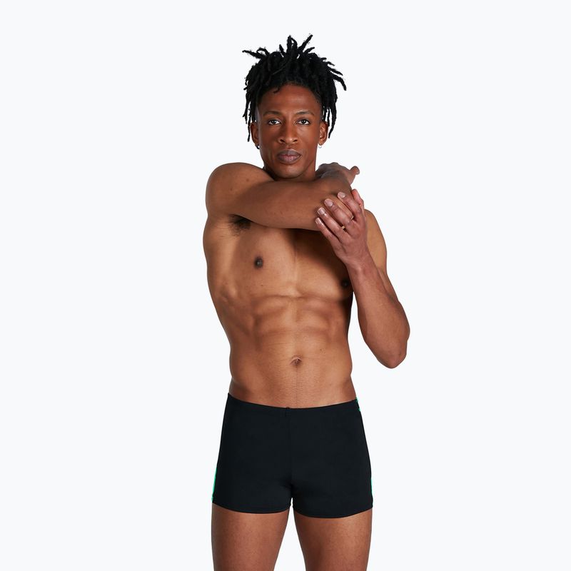 Badehose boxer Herren Speedo Boom Logo Splice schwarz-grün 2