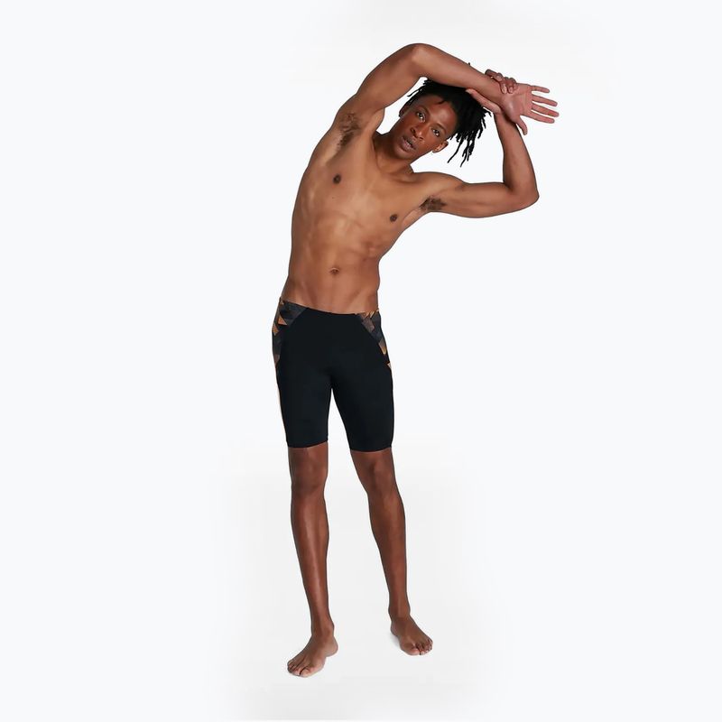 Badehose Jammer Herren Speedo ECO Endurance+ Splice schwarz-orange 68-13444 6