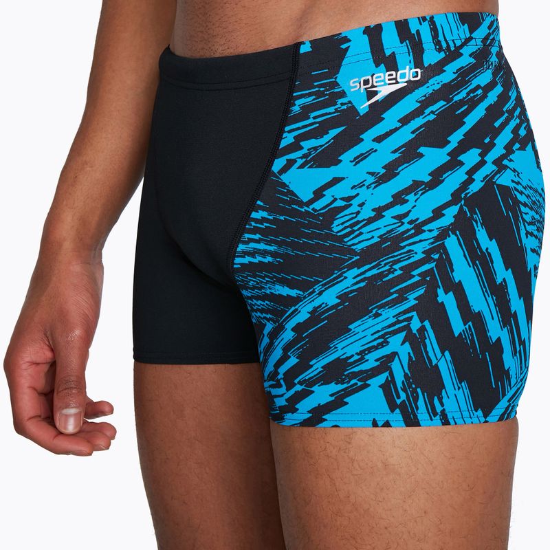 Badehose boxer Herren Speedo Allover V-Cut Aqushort D812 schwarz 68-9734D812 4