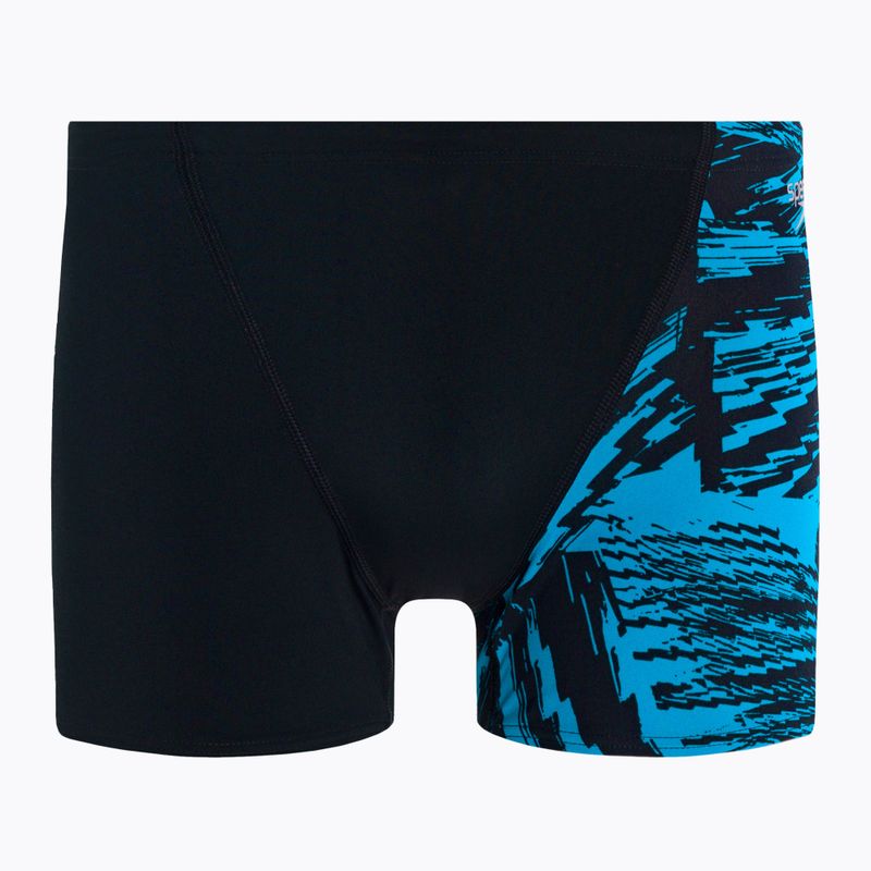 Badehose boxer Herren Speedo Allover V-Cut Aqushort D812 schwarz 68-9734D812