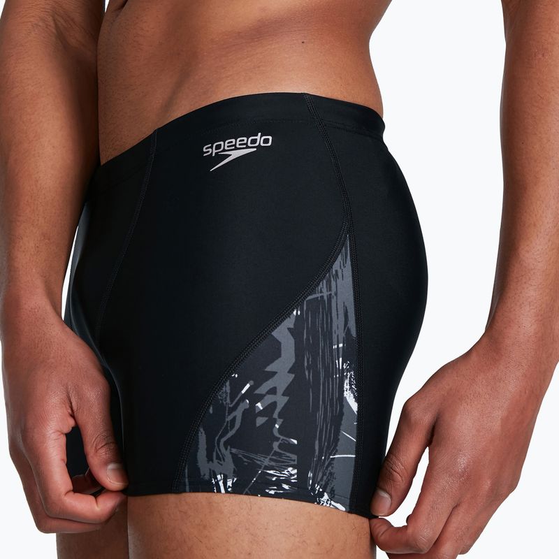 Badehose boxer Herren Speedo Allover V-Cut Aquashort H223 schwarz-weiß 68-11366H223 6