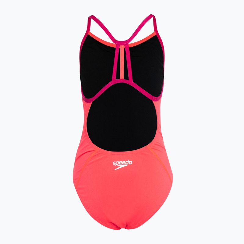 Einteiliger Badeanzug Kinder Speedo Lane Line Back Solid rosa 68-13441 2