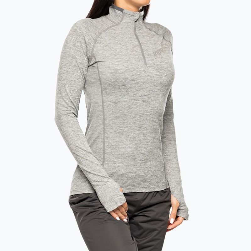 Damen Laufsweatshirt Inov-8 Train Elite Mid Half Zip hellgrau