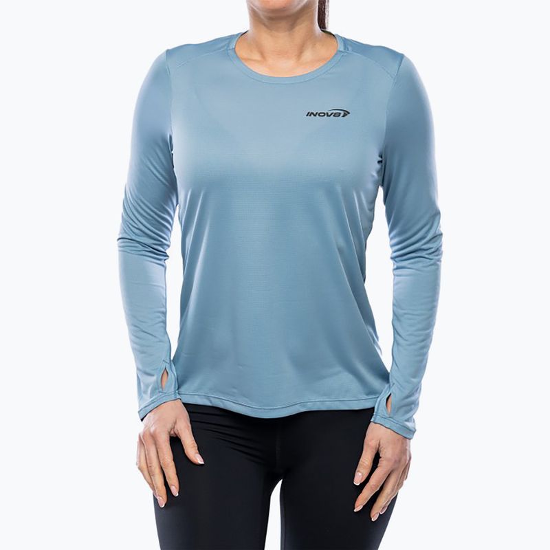 Damen Inov-8 Performance blau grau/schieferfarbenes Lauf-Langarmshirt