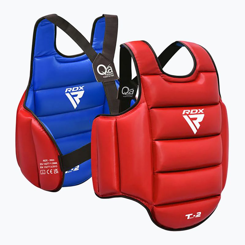 RDX SCC-T2 Karate-Brustschutz rot/blau 4