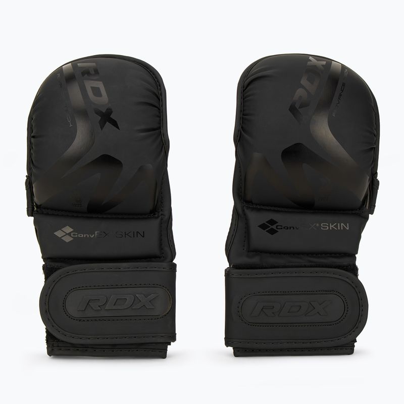 RDX T15 Noir Hybrid mattschwarze Grappling-Handschuhe 2