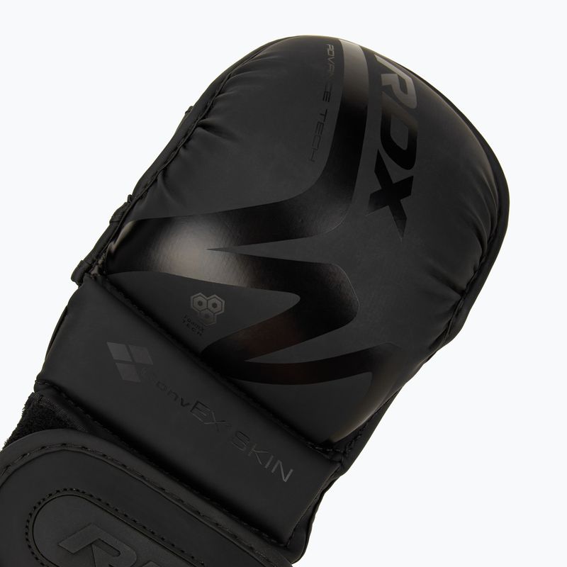 RDX T15 Noir Hybrid mattschwarze Grappling-Handschuhe 6