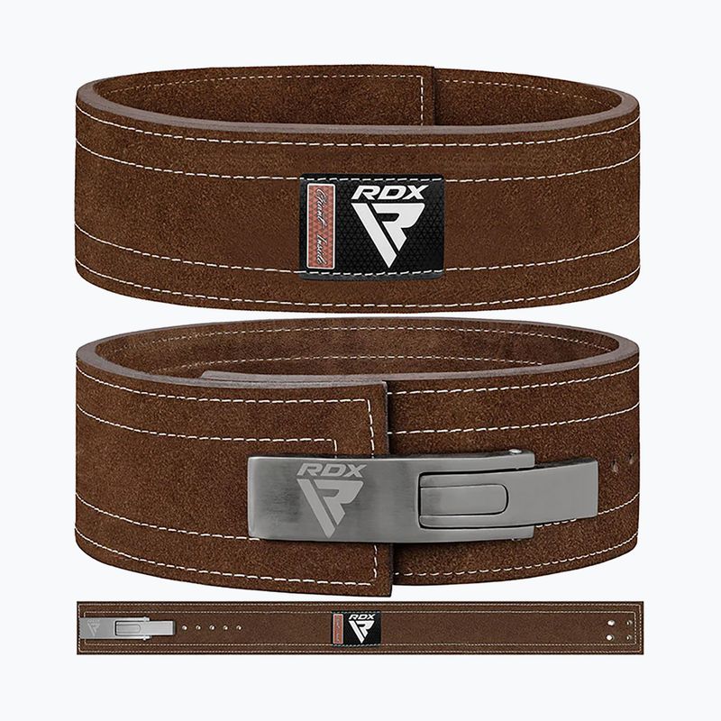 RDX Pro Liver Buckle Lth brauner Gewichthebergürtel