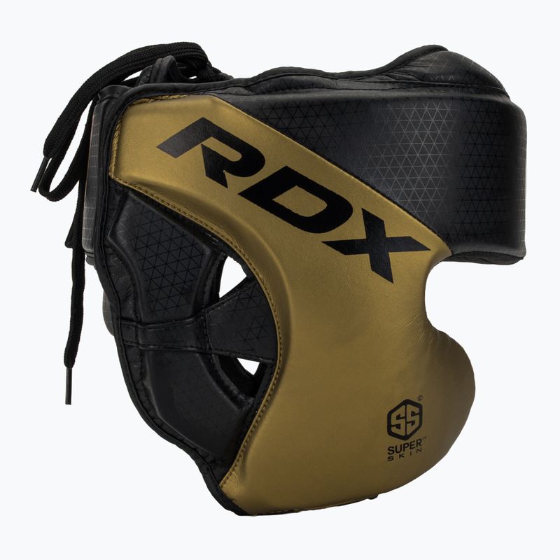 Boxhelm RDX L1 Mark Pro Cheek Boxing Training Head Guard golden 2