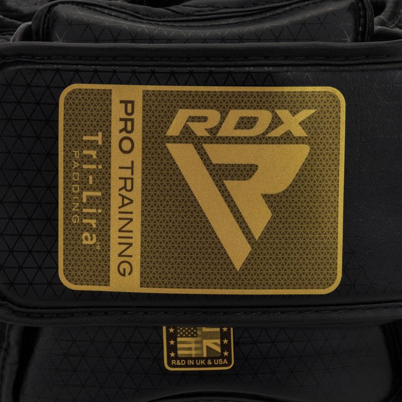 Boxhelm RDX L1 Mark Pro Cheek Boxing Training Head Guard golden 5