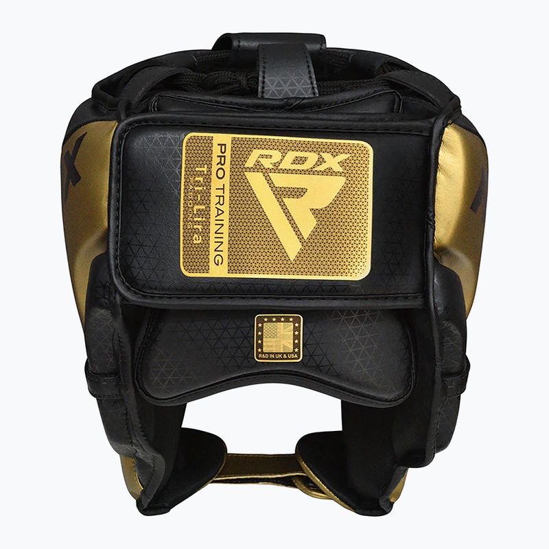 Boxhelm RDX L1 Mark Pro Cheek Boxing Training Head Guard golden 3