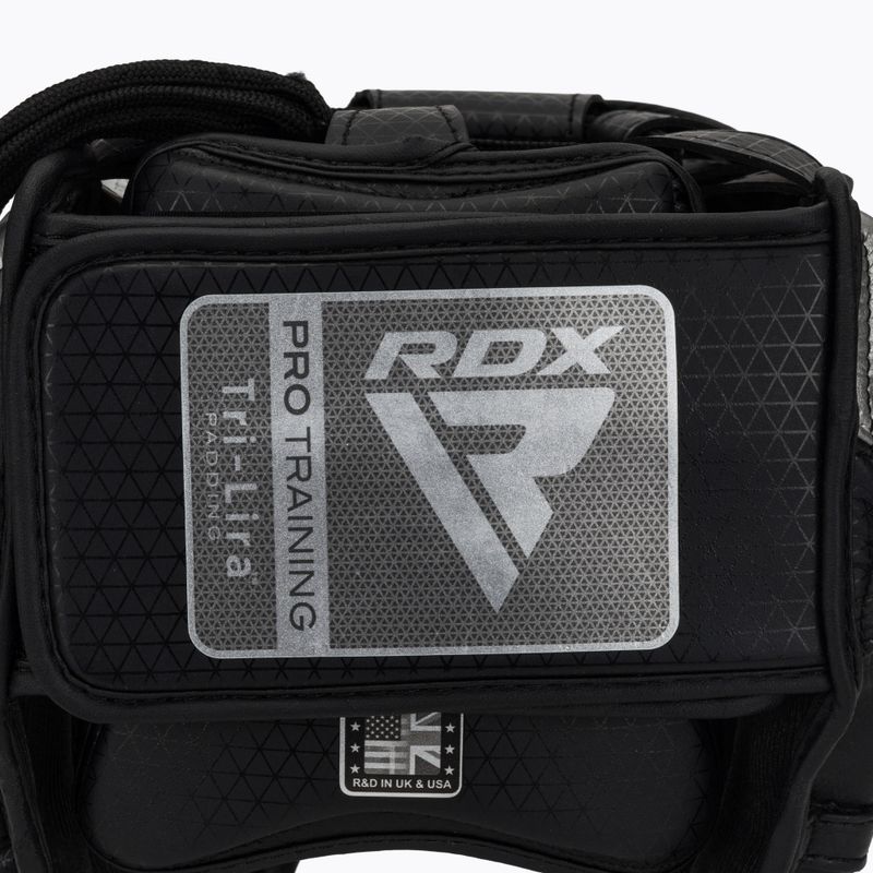 Boxhelm RDX L1 Mark Pro Cheek Boxing Training Head Guard silver 5