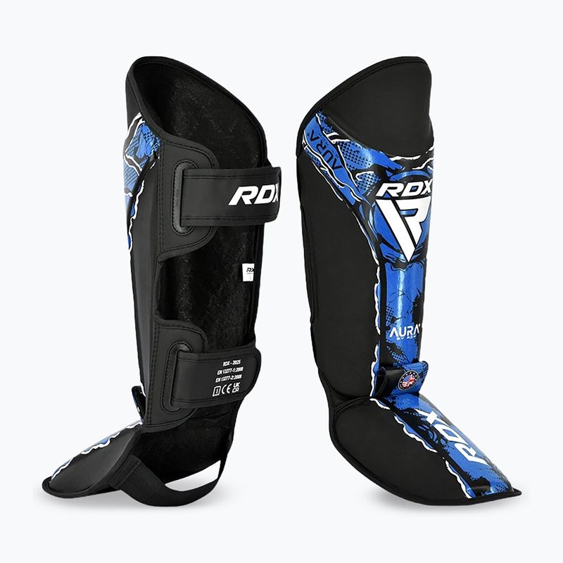 Schienbein- und Fußschützer RDX Instep New Aura F17 Shin black/blue 2