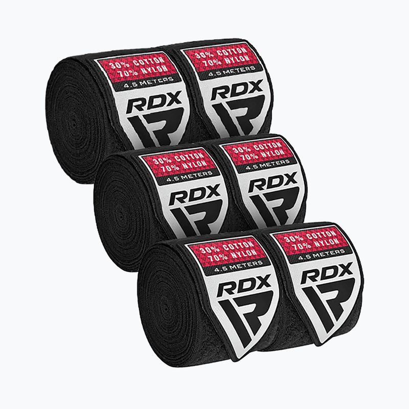 Boxbandagen RDX Hand Wraps RB 3 Paar 450 cm schwarz