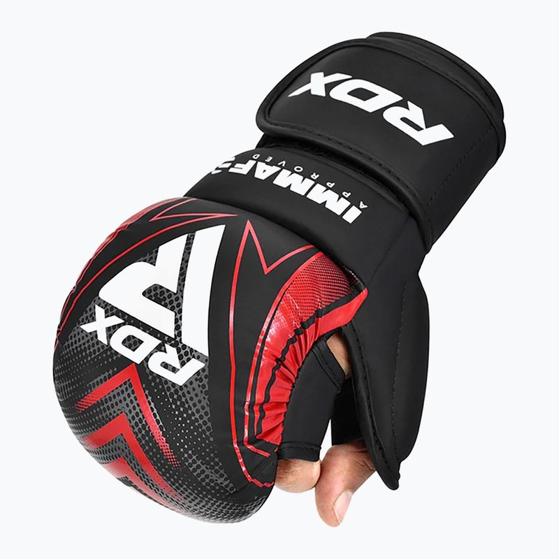 Grappling-Handschuhe RDX IMMAF Approved Shooted Grappling red 2
