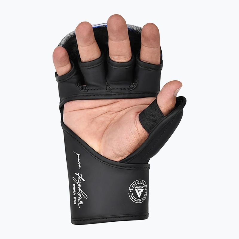 Grappling-Handschuhe RDX IMMAF Approved Shooted Grappling blue 4