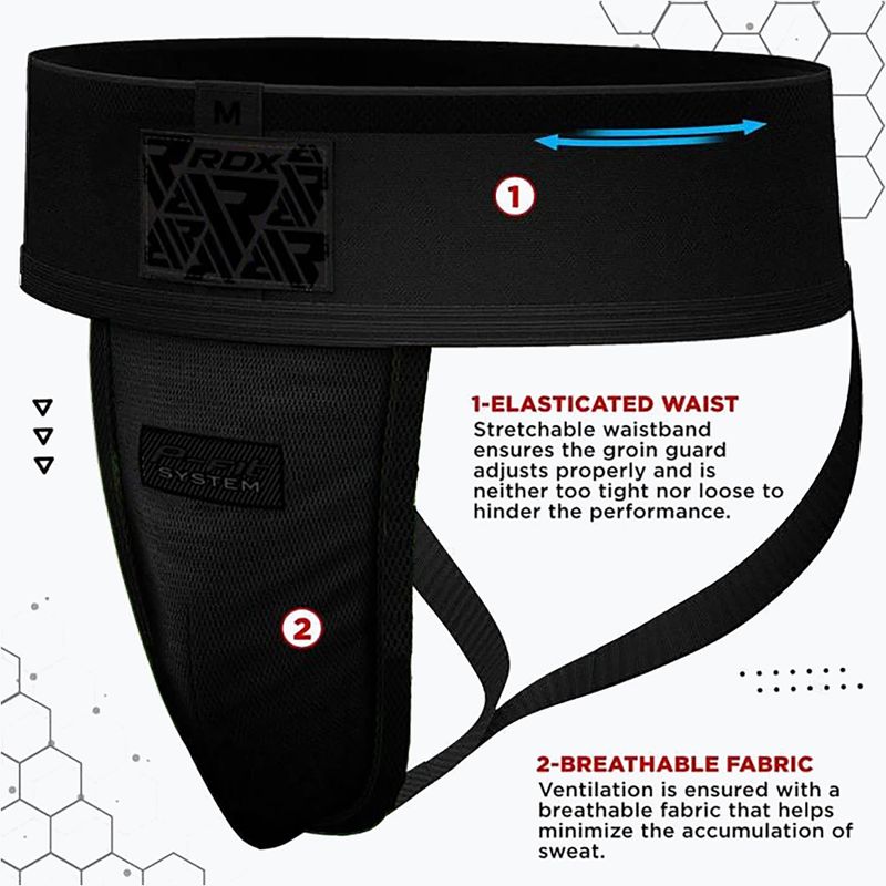 Leistenschutz RDX Groin Guard Supporter H1 full black 4