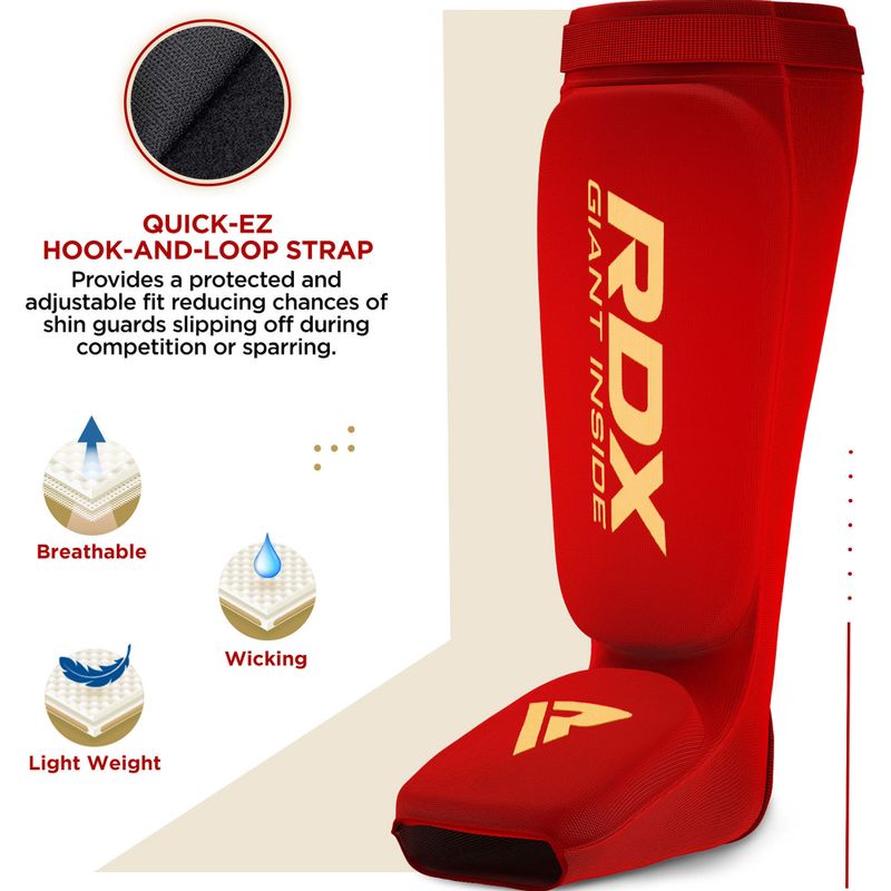 RDX Hosiery Shin Instep Foam Schienbein- und Fußprotektoren rot/weiss 2