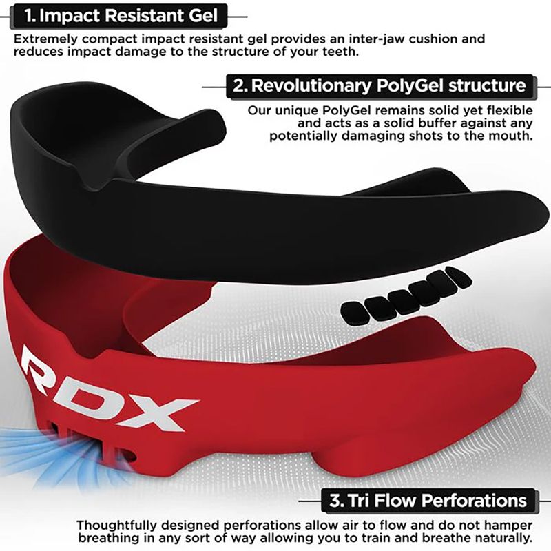 RDX-Mundschutz schwarz/rot 2