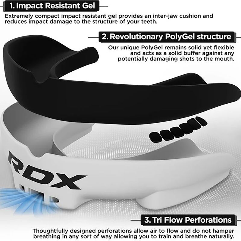 Kinder-Mundschutz RDX Mouth Junior white/black 2