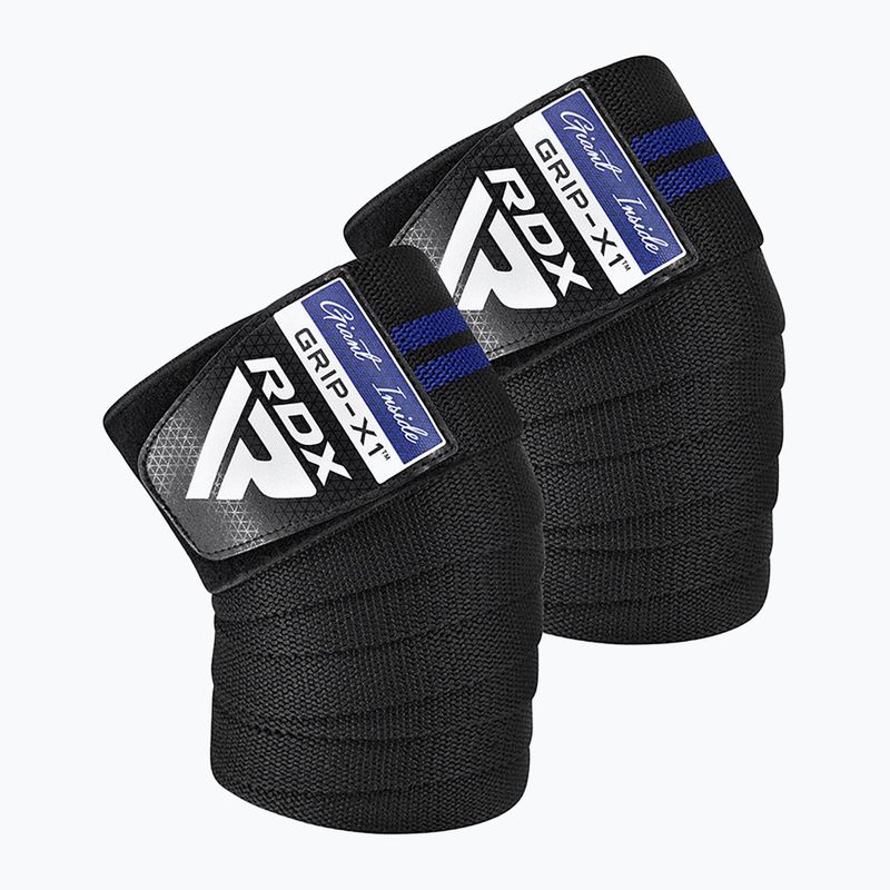 RDX KR11 Gym Knee Wrap schwarz/blaue Knieschützer