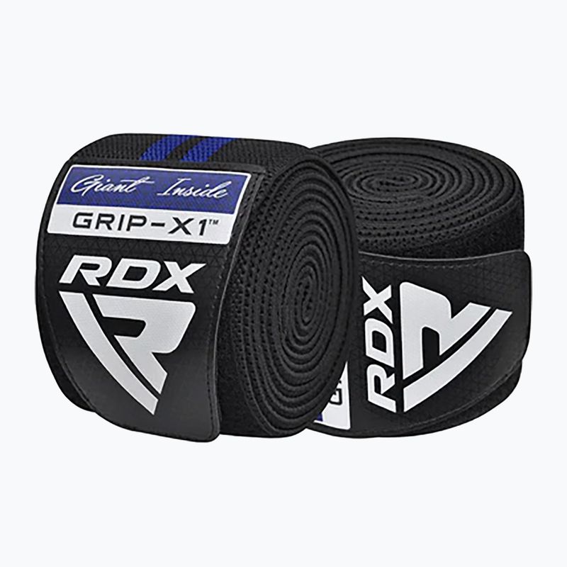 RDX KR11 Gym Knee Wrap schwarz/blaue Knieschützer 2