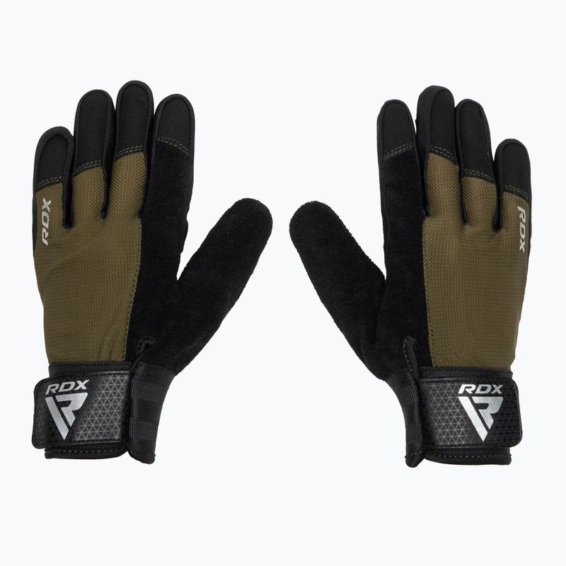 Trainingshandschuhe RDX W1F Full Finger army grün 2