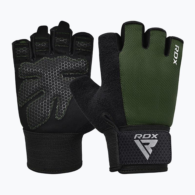 RDX W1H Gym Workout Handschuhe Armee grün 2