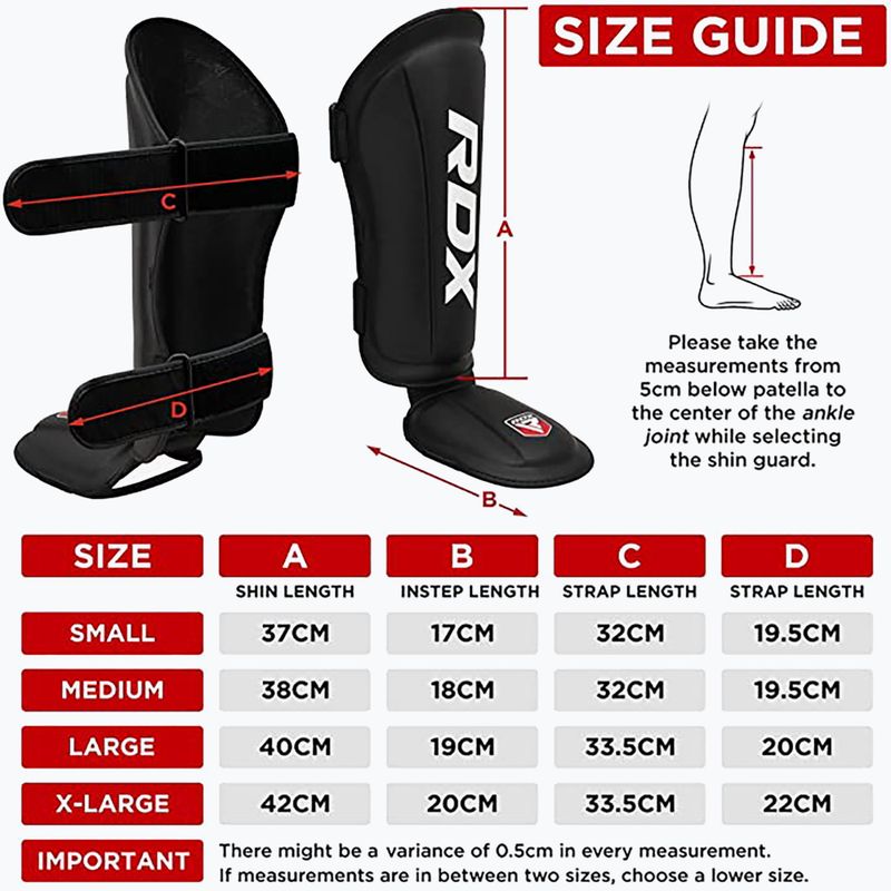RDX T1 Shin Instep Guards Schienbein- und Fußschützer rot/weiss 8