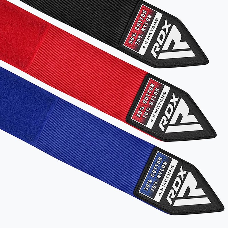 Boxbandagen RDX Hand Wraps Combine Plus rot/schwarz/blau 8