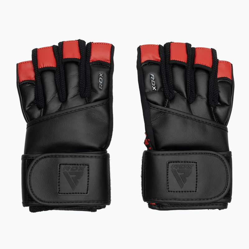 RDX L4 Finger Weightlifting Training Handschuhe Leder rot/schwarz 2