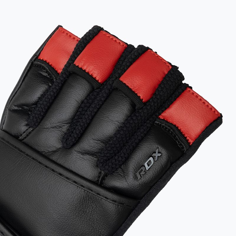 RDX L4 Finger Weightlifting Training Handschuhe Leder rot/schwarz 4