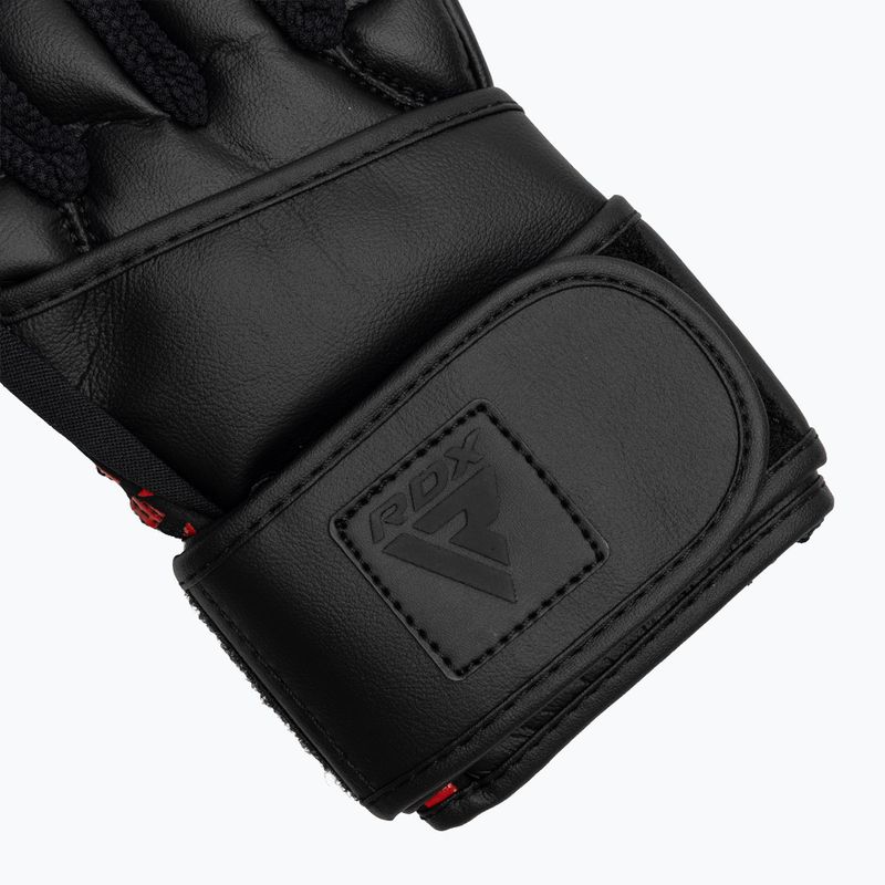 RDX L4 Finger Weightlifting Training Handschuhe Leder rot/schwarz 5