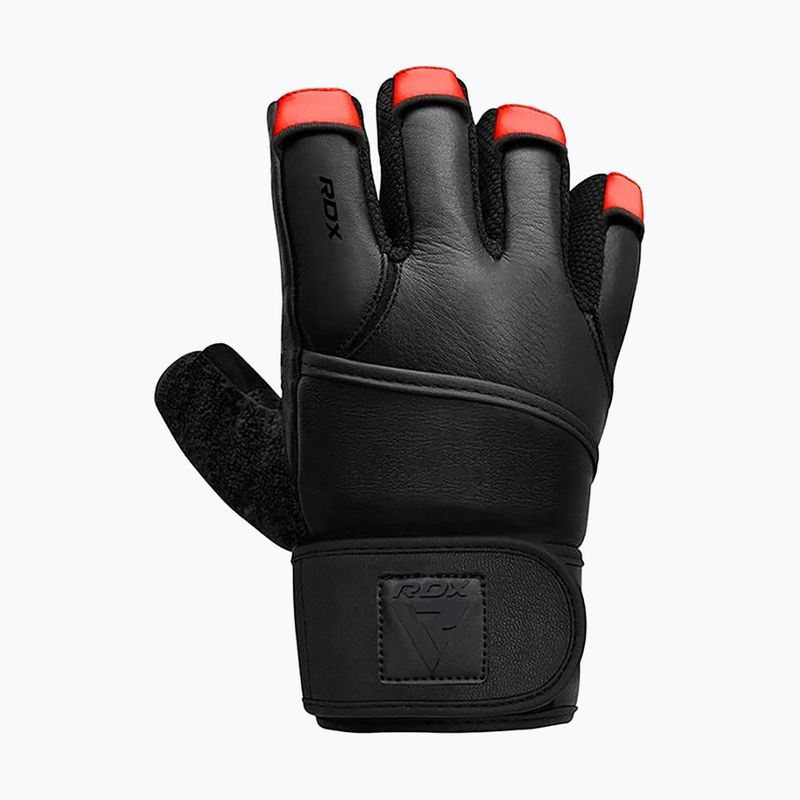 RDX L4 Finger Weightlifting Training Handschuhe Leder rot/schwarz 3