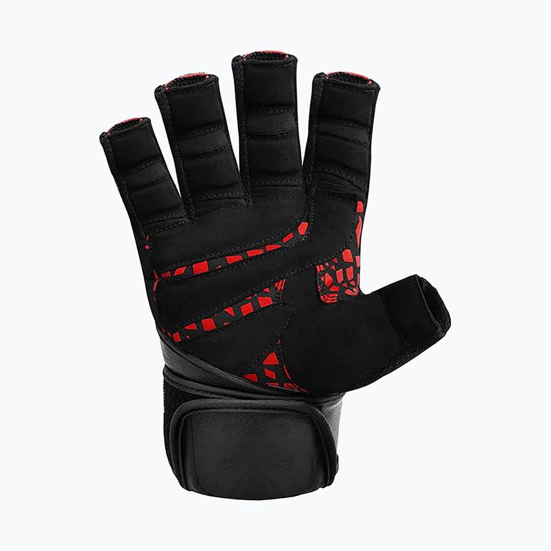 RDX L4 Finger Weightlifting Training Handschuhe Leder rot/schwarz 4