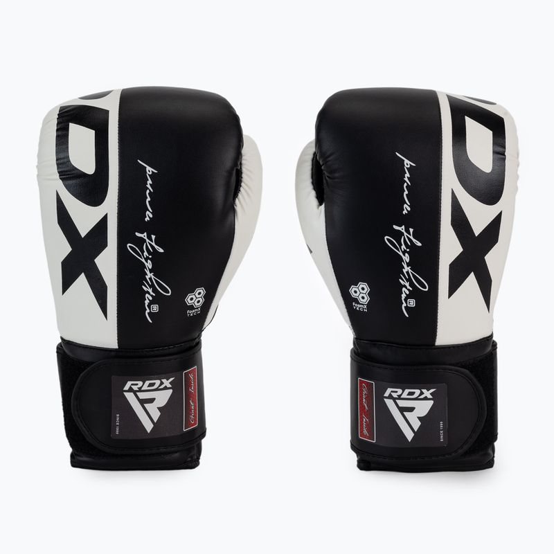 Boxhandschuhe RDX REX F4 weiß-schwarz BGR-F4B-1OZ