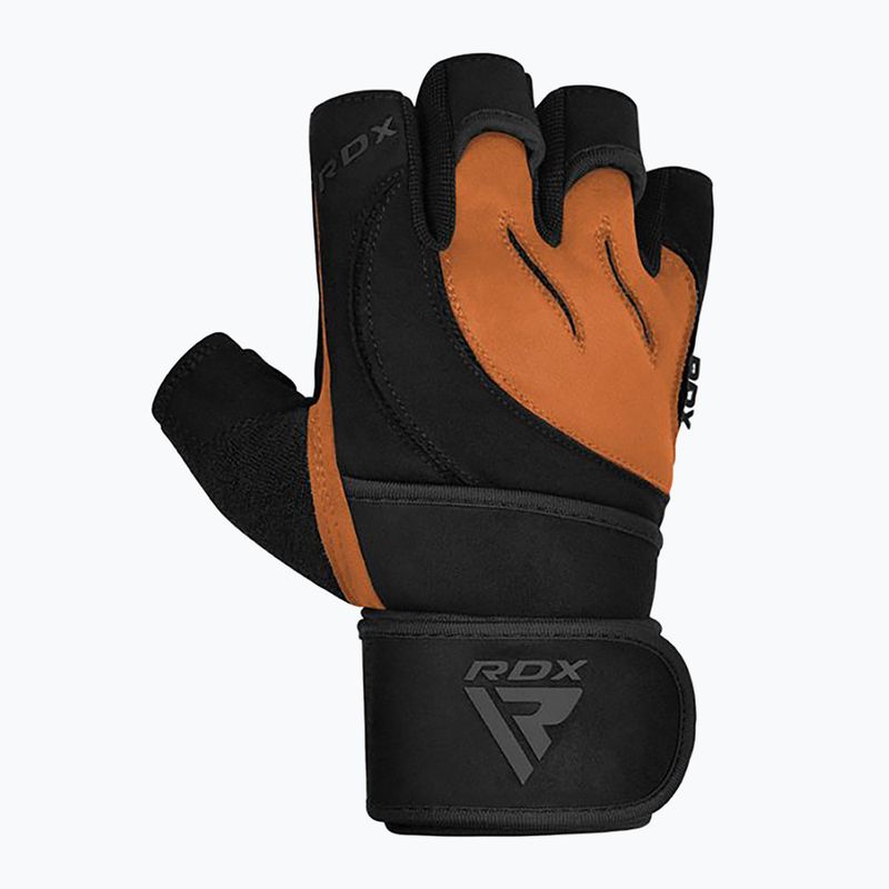 RDX L4 Open Finger Micro Plus Gym hellbraun/schwarz Trainingshandschuhe 2