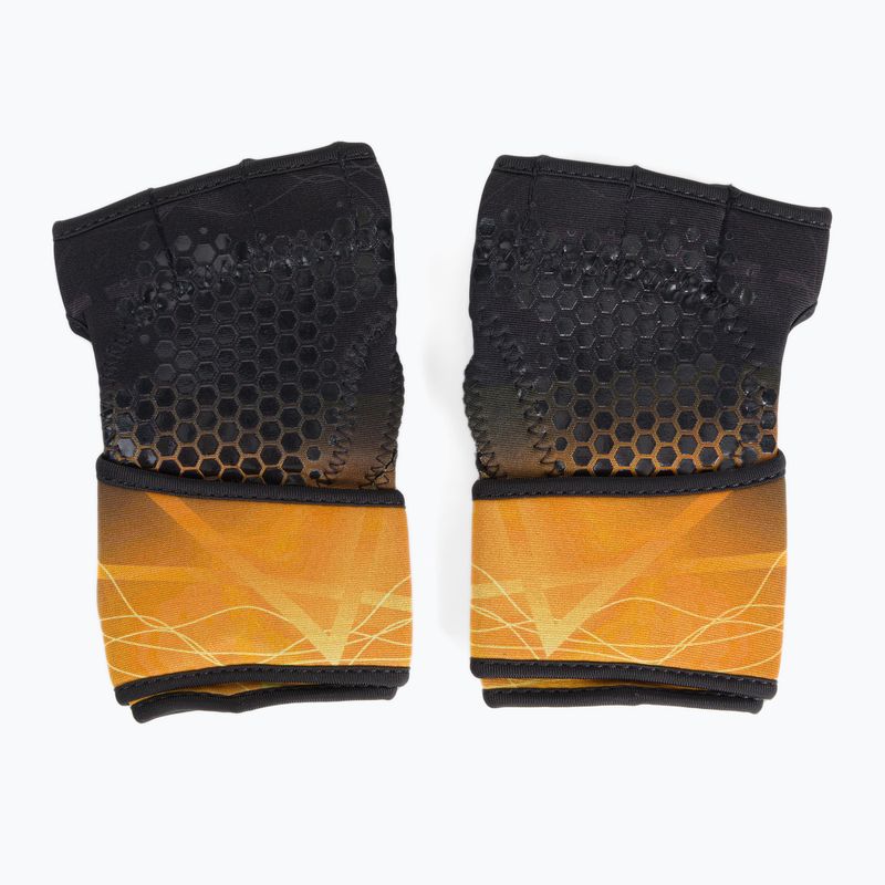 RDX Weight Lifting X1 Long Strap Trainingshandschuhe schwarz/gelb WGN-X1Y 3