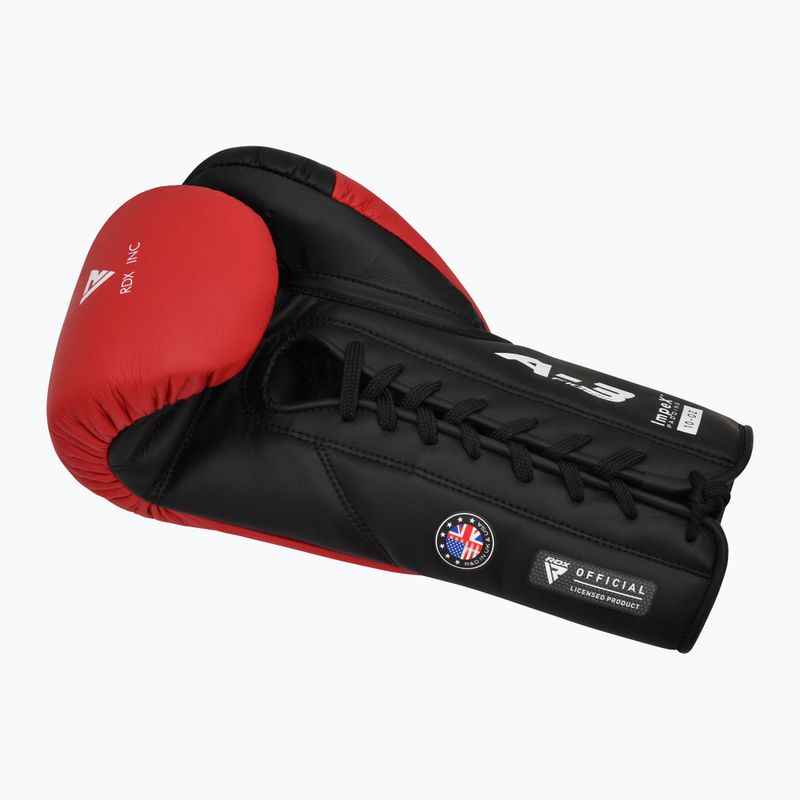 Boxhandschuhe RDX Pro Fight Apex Competition Lace Up Boxing red 3