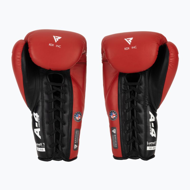 Boxhandschuhe RDX Apex Lace Up Training SPaarring Boxing red 3
