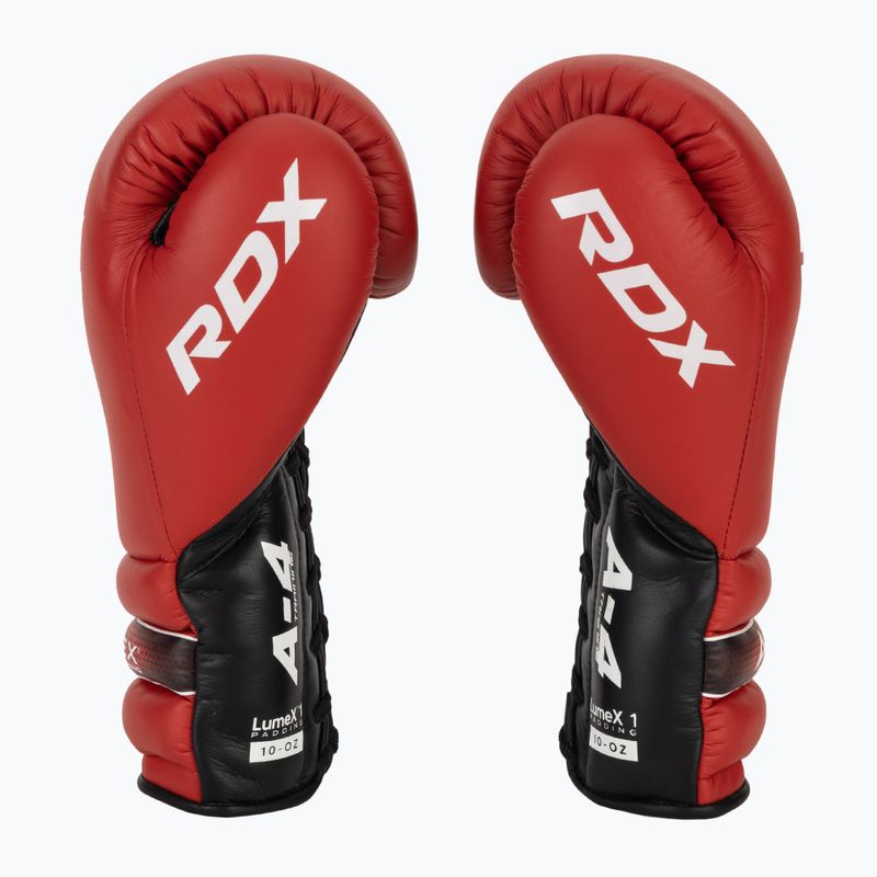 Boxhandschuhe RDX Apex Lace Up Training SPaarring Boxing red 4