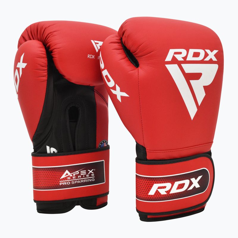 Boxhandschuhe RDX Apex SPaarring Training Boxing Hook & Loop red 2