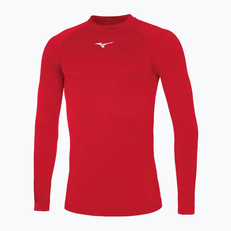 Herren Mizuno Uni Core rot/weißes Longsleeve