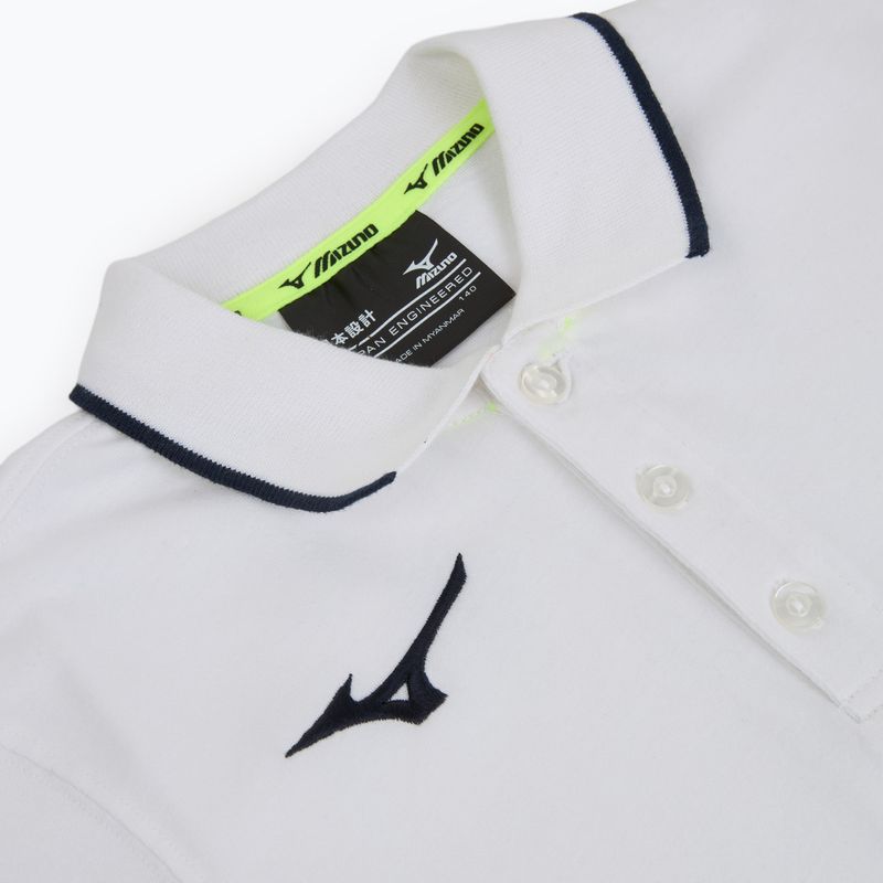 Kinder-Shirt Mizuno Polo white/navy 3
