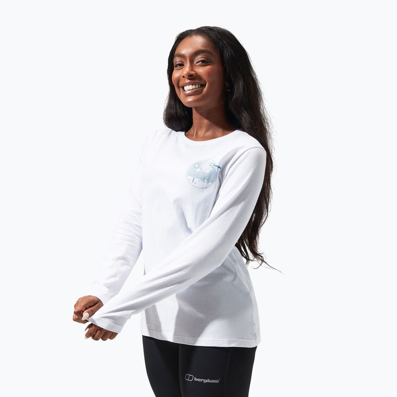 Damen-Langarmshirt Berghaus Linear Landscape reinweiß