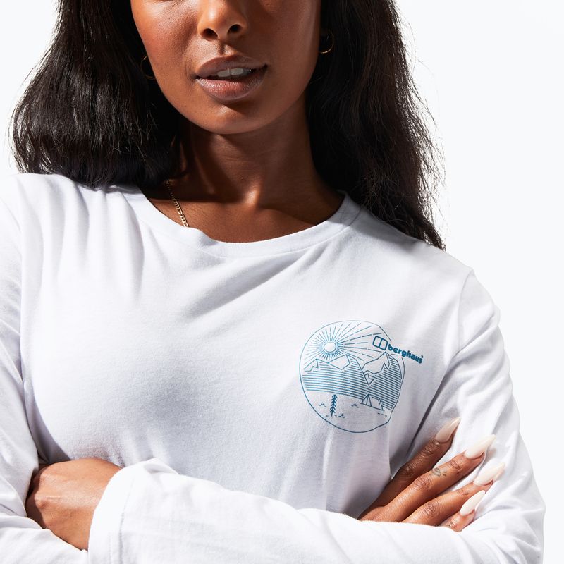 Damen-Langarmshirt Berghaus Linear Landscape reinweiß